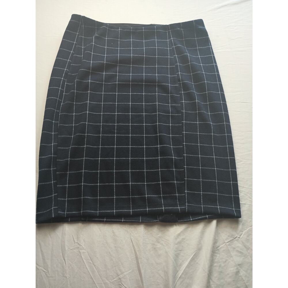 Liverpool Plaid Mini Skirt Pencil Women Size 16W Pull On Career Office Formal